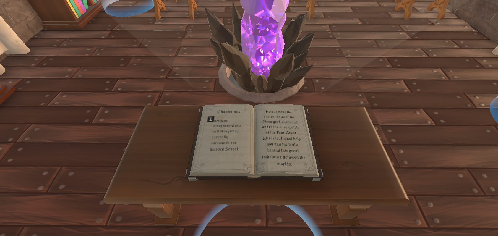 Livro mágico na sala de aula